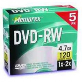 MEMOREX 1-2x DVD-RW 5|L PAKET