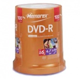MEMOREX 100|L DVD+R CAKEBOX
