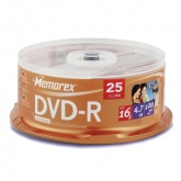 MEMOREX 16X DVD+R 4,7GB 25|L CAKE BOX