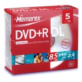 MEMOREX 2,4X DOUBLE LAYER 8,5GB 5L DVD+R