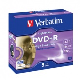 VERBATIM 16X DVD+R 4 7GB ADVANCED AZOLIGHTSCRIBE 5|L JEWELCASE