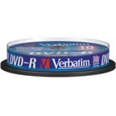 VERBATIM 16X DVD-R 4,7 GB 10|LU CAKEBOX