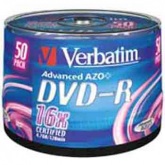 VERBATIM 16X DVD-R 4,7 GB 50|L CAKEBOX