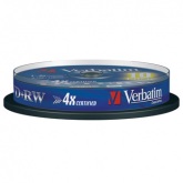 VERBATIM 4x DVD+RW 4,7 GB 10|LU CAKEBOX