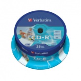 VERBATIM 52x CD-R SUPER AZO PRINTABLE 25|L CAKEBOX