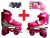 Paten / Ayak Numarası Ayarlanabilir Pembe Çocuk Pateni+barbie Kask+3lü Koruma Seti (4 Tekerlekli)*kargo Ücretsiz*