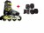 Paten / Ayak Numaras Ayarlanabilir Sar Siyah Gri Inlne Skate (abec 7 Rulman+silikon Teker+3 L Koruyucu Set+kargo Bedava)
